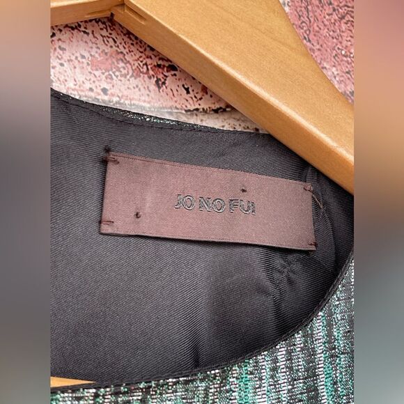 Jo No Fui emerald Metallic A-Line Shift Dress size 42/8 - Picture 5 of 13